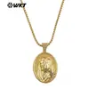 Wt-Jfn35 Estilo Retro Tallado Maillard Cadena de Colgante de Latón Collar Chaleco/Suéter Más Fácil de Combinar Joyería