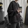 Sudadera de Lana de Cordero Estilo Hong Kong para Hombres y Mujeres, Moderna y Versátil, Holgada y de Terciopelo Engrosada Chaqueta Polar de Invierno para Pareja