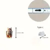 Plug de Proteção Contra Poeira para Celular em Acrílico Plano com Formato de Gato para Cruzamento de Fronteiras, Enfeite para Pendurar no Carro, Decoração de Interior de Carro Desenho Animado