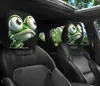 Funda de Reposacabezas para Coche con Estampado de Calavera Negra de Comercio Exterior Transfronterizo, Estilo Elástico Universal, Funda de Reposacabezas para Coche Original y Divertida