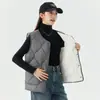 Colete Interno Feminino Quente, Grosso e Forrado com Fleece, Colete Casual Feminino de Lã de Cordeiro com Botões de Algodão 2502