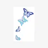 Pegatinas de Tatuaje Estilo Ins de Mariposa Azul, Pegatinas de Tatuaje de Alta Gama Estilo Europeo y Americano para Mano, Cintura y Abdomen, Nuevos Modelos Transfronterizos para Hombres y Mujeres
