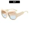 Gafas de sol poligonales de nueva moda transfronterizas, lujo ligero europeo y americano, gafas decorativas simples y casuales, gafas de sol de celebridad de internet para pasarela