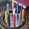 Vela de cera de abelha feita à mão, cera de abelha pura, haste de cor, sete cores, vela comum sem quaisquer propriedades