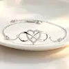 Pulsera de Amor Infinito al por Mayor Diseño Simple Creativo de Gama Alta Europeo y Americano Zirconia Corazón Número 8 Pulsera de Cruz
