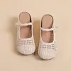 Zapatos Mary Jane Tejidos de Malla para Mujer, Nuevo Modelo Verano 2026, Aumentadores de Altura, Transpirables, Tira Única, Tacón Grueso, Mules de Punta Cerrada