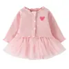 Conjunto de Vestido para Niña Primavera y Otoño Chaleco sin Mangas para Recién Nacido Vestido Top Conjunto de Dos Piezas Vestido de Bebé Falda Tutú