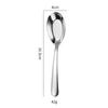 Colher de aço inoxidável colher de sopa doméstica comer colher hotel à moda antiga colher plana estudante presente produtos de louça