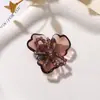 Pendientes DIY de Flor de Tres Pétalos de Resina con Perlas de Cristal Hechos a Mano Estilo Coreano, Accesorios para Orejas, Pinzas Laterales, Accesorios para el Cabello, Decoraciones para Zapatos, Accesorios de Broche