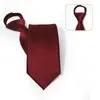 Corbata de Nuevo Estilo para Hombre de 8 cm Fácil de Usar, Corbata Perezosa de Rayas Rojas de Alta Gama, Diseño Personalizado Disponible, No Necesita Atar