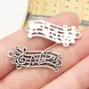 Accesorios para Joyería DIY Notas Musicales Guitarra Colgante de Aleación Vintage Antiguo Plata Llavero Pendientes Collar Dijes Pequeños