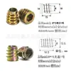 [Saída de Fábrica] Acessórios de Ferragens para Móveis Liga de Zinco Dentes Internos e Externos Porca Porca Embutida Trapezoidal com Intermediário