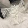 Comercio Exterior Transfronterizo Popular Retro Satén Encaje Puro Lazo Sexy Malla Calzones Cintura Media-Baja Ropa Interior para Mujeres