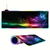 Hermoso Cielo Estrellado LED Ampliado y Engrosado Alfombrilla de Ratón Luminosa RGB Pad de Escritorio Popular Transfronterizo Teclado de Gaming E-Sports Pad