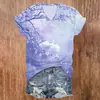 Camiseta de Mujer de Manga Corta con Cuello en V Personalizada con Estampado de Fénix y Flores, Impresión Digital 3D, Pedir desde 1 pieza