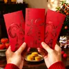 Bolsas Rojas de Sobres de Año Nuevo 2027 Nuevo Modelo Año del Cordero Papel Sensible al Tacto Sobres Rojos Creativos de Gama Alta Billeteras de Dinero de la Suerte Estampadas en Oro Al por Mayor