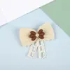 Patch de tecido de desenho animado direto da fábrica, laço, acessórios para roupas, patch de laço de poliéster, joias DIY em estoque