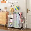 Rack de Armazenamento de Basquete, Rack de Armazenamento de Chão, Rack de Armazenamento de Brinquedos para Sala de Estar, Equipamentos Esportivos de Bola, Cesta de Armazenamento para Tapete de Yoga