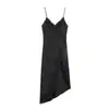 Comercio Exterior Transfronterizo al por Mayor Moda Femenina Estilo Europeo y Americano Nuevo Primavera 2026 Vestido Sexy con Textura de Satín