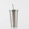 Taza de pajita de acero inoxidable 304 transfronteriza europea y americana para exteriores, coche, gran capacidad, regalo, venta al por mayor, comercio exterior, taza de café al vacío