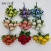 Simulação Buquê de Peônia Coroa de 7 Cabeças Cerimônia de Casamento Decoração de Arco Guia de Caminho Flores Artificiais Flores de Seda Materiais para Arranjo Floral Caseiro Multicolor