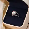 Anillo Grande de Perla Blanca Australiana con Montura Completa de Diamantes, Lujo Ligero y Sensación de Alta Gama, Diseño de Nicho, Estilo Elegante, Superventas Transfronterizo