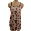 Comercio Exterior Transfronterizo Europeo y Americano Venta Caliente Primavera y Verano Casual Amor Dibujos Animados Lindo Estampado Ropa de Casa Sexy Tirantes Camisón