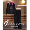 Conjunto Elegante de Trabalho Pesado com Strass Hotfix Feminino Plus Size Mulheres 2025 Novo Casual Estilo Coreano Moderno Emagrecedor Conjunto Feminino de Duas Peças
