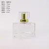 Botella de Perfume Cuadrada Plana de Moda Spot 30ml 50ml 100ml Botella Rellenable de Cosméticos Portátil Botella Vacía Botella con Atomizador
