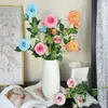 Múltiples Flores de Loto Artificiales para Decoración, Adecuado para Sala de Estar y Mesa de Comedor, Ramo de Flores Artificiales, Arreglo de Florero con Flores Falsas, Adorno de Arte Floral