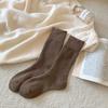Meias Femininas de Inverno Espessadas Quentes de Algodão Meia de Comprimento Médio Cor Sólida Meias Femininas Meias para Chão de Casa meias atoalhadas meias de Zhuji