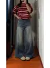 Jeans de Pierna Ancha Talla Plus para Mujer, Nuevo Estilo de Primavera, Corte Holgado, Favorecedores para Figuras Curvilíneas, Pantalones Rectos de Cintura Alta