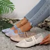 Zapatos planos cómodos en stock de Amazon 2026 otoño punta fina transfronterizos talla grande malla transpirable slip-on para mujer