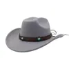 Aliexpress Amazon Sombrero de Copa de Lana de Una Línea para Hombre y Mujer Sombrero de Vaquero Sombrero de Jazz Sombrero de Copa de Ala Ancha Yzd099