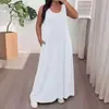 Vestido Casual de Moda Suelto Sin Mangas de Color Sólido Transfronterizo Europeo y Americano Tik Tok Verano 2026