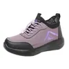 Nuevos Zapatos Casuales de Invierno con Suela Suave, de Encaje, Cómodos para Mamá, con Felpa Gruesa, Cálidos, Resistentes al Desgaste, de Algodón, Zapatos para Caminar