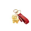 2027 Año de la Oveja Oveja Atrae Riqueza Oveja Obtiene Mil Millones Llavero de Oro Macizo Colgante para Teléfono del Zodiaco Caja de Regalo de Oro Rojo Regalo de Negocios