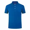 Polo de Manga Curta com Gola Camisa para Comércio Exterior Transfronteiriço Masculino Business Cor Sólida Verão Fino Roupa de Trabalho Tamanhos Europeus e Americanos com Impressão de Logo