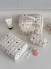 Bolsa de Cosméticos Geométrica Estrela Rosa Transfronteiriça de Alto Valor Portátil para Meninas Grande Capacidade Doce Estilo Ins Bolsa de Armazenamento