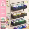 Prateleira de Parede Multicamadas Sem Furos para Armazenamento de Miçangas Perler Prateleira de Exibição e Organização de Materiais Perler Feita à Mão DIY