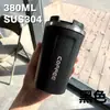 Taza de café taza de agua de acero inoxidable taza térmica taza de café lujo ligero sensación de alta gama doble capa coche pantalla inteligente taza