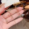 Brincos longos com borlas, estilo coreano, novos, da moda, para mulheres, Coreia do Sul, Dongdaemun Design Sense, brincos populares da Internet, todos combinando