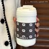 Copo de bebida dupla portátil de alta aparência, resistente a altas temperaturas, copo com canudo avançado, copo a vácuo para conservação de calor e frio para homens e mulheres