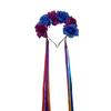 Diadema de flores de tela falsa de color arcoíris para festivales de arcoíris, Halloween, fiesta de graduación, cosplay, disfraz, tocado