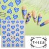 Pegatinas Transfronterizas Nuevas para Arte de Uñas Día de San Valentín Pareja Dulce Amor Rojo y Azul Láser Adhesivo Pegatinas para Uñas