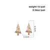 Aretes Largos de Árbol de Navidad de Metal Nuevo Transfronterizo para Mujer, Aretes de Moda para Fiesta y Carnaval, Accesorios para Orejas Exagerados de Alta Gama