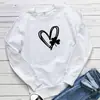 Ebay Sitio Independiente de Comercio Exterior Estampado de Trébol en Forma de Corazón Sudadera Holgada de Moda Cuello Redondo Manga Larga