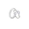Anillo de Pareja Estrella de Amor para Hombres y Mujeres, Anillo Abierto Sencillo, Anillo de Diamante Moderno y Creativo
