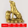 Perro Sentado al por Mayor Perro de la Riqueza Lingote de Perro Lingote del Zodiaco Canino Perro de la Fortuna Adornos de Perro Artesanía de Cobre