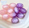 Resina Ojo de Gato que Cambia de Color Partículas de Uva Agujero Recto Cuentas DIY Hecho a Mano Cadena para Teléfono Móvil Accesorios para el Cabello Colgante Accesorios de Joyería